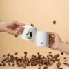 Taza "Schrodinger" blanca brillante