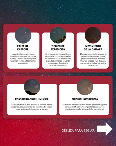 5 Errores comunes al hacer astrofotografía (y cómo evitarlos)